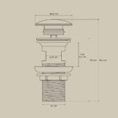 Orveta Dorado Valvula Desagüe | Xana System