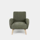 Sillón de lectura verde con pata natural | Xana System