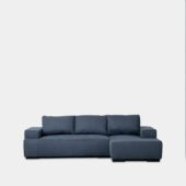 Sofá cama chaise longue derecha de 3 plazas azul | Xana System