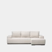 Sofá cama chaise longue derecha de 3 plazas beige | Xana System