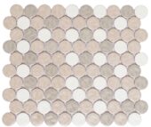 White Body Ceramic Royal Flax Penny Rounds | Xana System