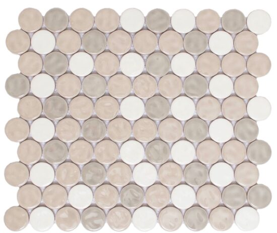 White Body Ceramic Royal Flax Penny Rounds | Xana System