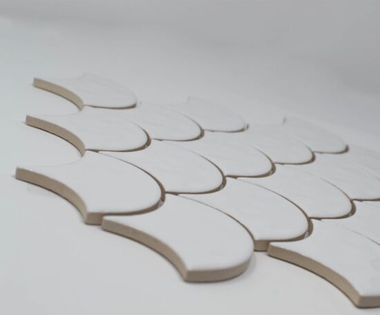 White Body Ceramic White Dove Fish Scale