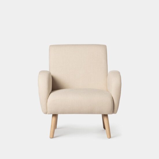Sillón de lectura beige con pata natural | Xana System