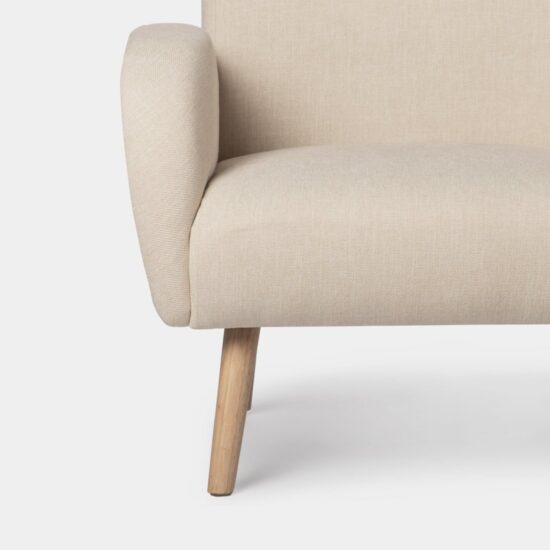 Sillón de lectura beige con pata natural | Xana System