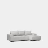 Sofá cama chaise longue derecha de 3 plazas gris | Xana System