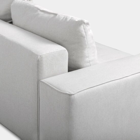 Sofá cama chaise longue derecha de 3 plazas gris | Xana System