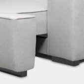 Sofá cama chaise longue derecha de 3 plazas gris | Xana System