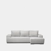 Sofá cama chaise longue derecha de 3 plazas gris | Xana System