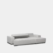 Sofá cama chaise longue derecha de 3 plazas gris | Xana System