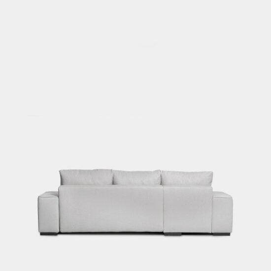 Sofá cama chaise longue derecha de 3 plazas gris | Xana System