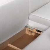 Sofá cama chaise longue derecha de 3 plazas gris | Xana System