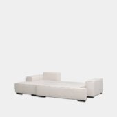 Sofá cama chaise longue izquierda de 3 plazas beige | Xana System