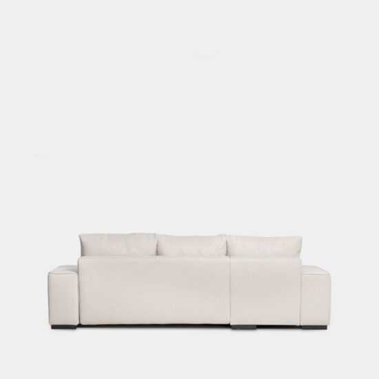 Sofá cama chaise longue izquierda de 3 plazas beige | Xana System