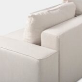 Sofá cama chaise longue izquierda de 3 plazas beige | Xana System