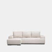 Sofá cama chaise longue izquierda de 3 plazas beige | Xana System