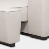 Sofá cama chaise longue izquierda de 3 plazas beige | Xana System