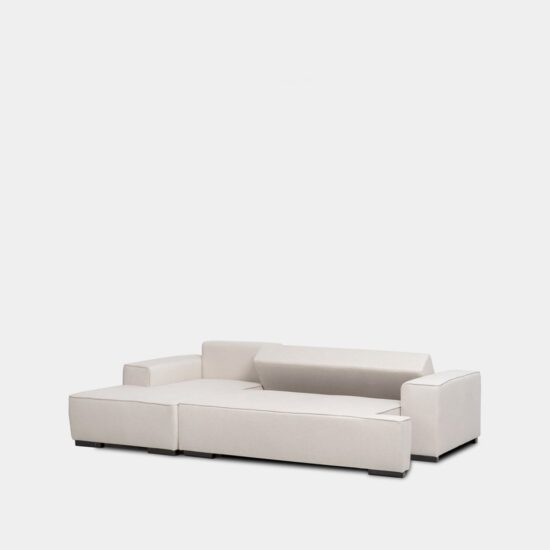 Sofá cama chaise longue izquierda de 3 plazas beige | Xana System