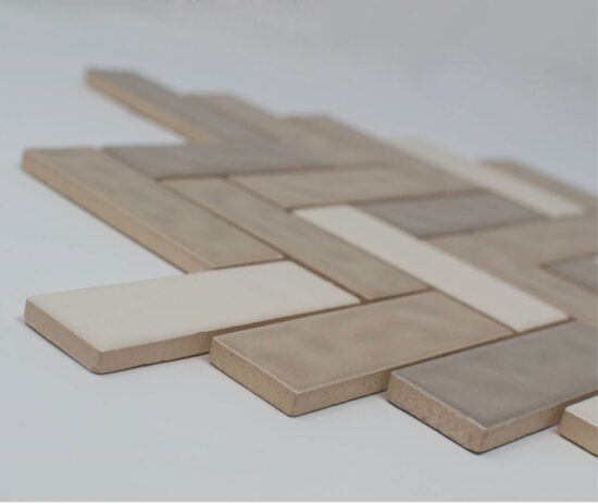 White Body Ceramic Royal Flax Herringbone | Xana System