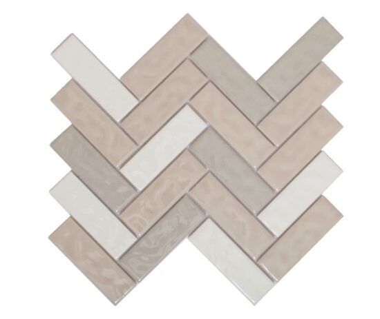 White Body Ceramic Royal Flax Herringbone | Xana System