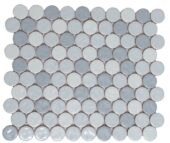 White Body Ceramic Sylvan Mist Penny Rounds | Xana System