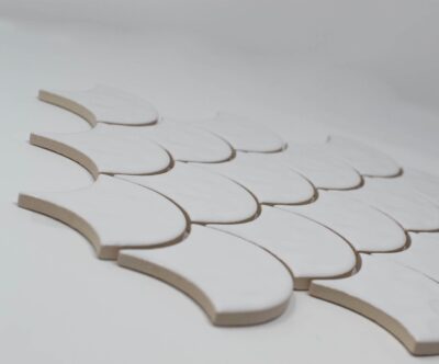 White Body Ceramic White Dove Fish Scale